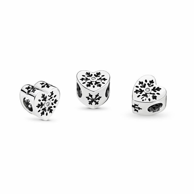 Pandora Snowflake Heart Charm Silver Egypt NZ8471039